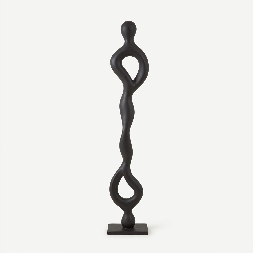 Black Abstract Sculpture 200 cm