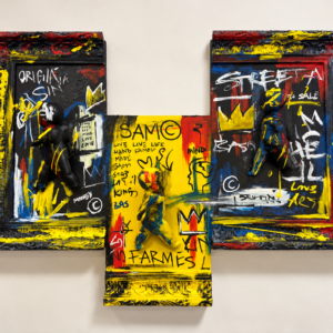 Basquiat Tribute 3D Rölyef Duvar Tablosu & Heykeli⁠