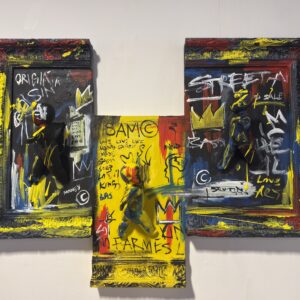 SAMO Echoes – 3D Neo-Expressionist Wall Sculptural Frame